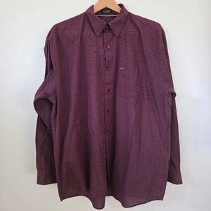 Van Heusen Wrinkle Free Stain Shield Button Down Shirt - XL 17-17.5